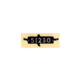 51230 LMS Aspinall 0-4-0ST Smokebox Numberplate